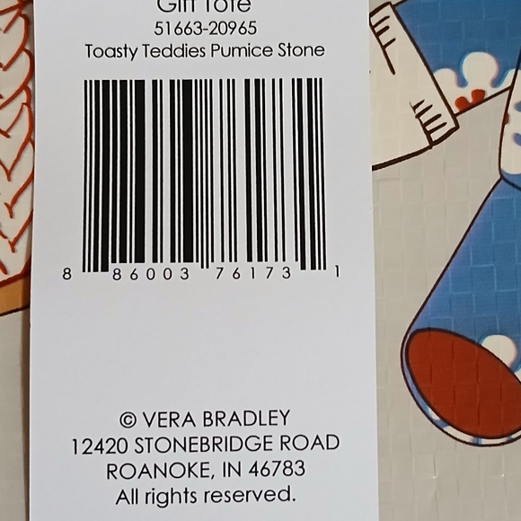2 Vera Bradley Gift Totes TOASTY TEDDIES - Picture 3 of 3
